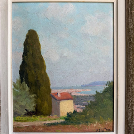 Rustic Landscape Oil Painting "Tall Cypress" Classic Small Art Holland Art Shop