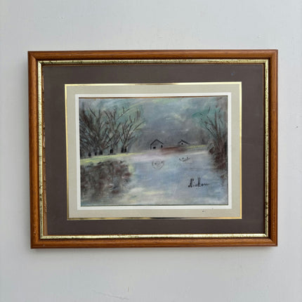 Classic Winter Landscape Oil Painting "Framed Painting" Original Small Art Holland Art Shop