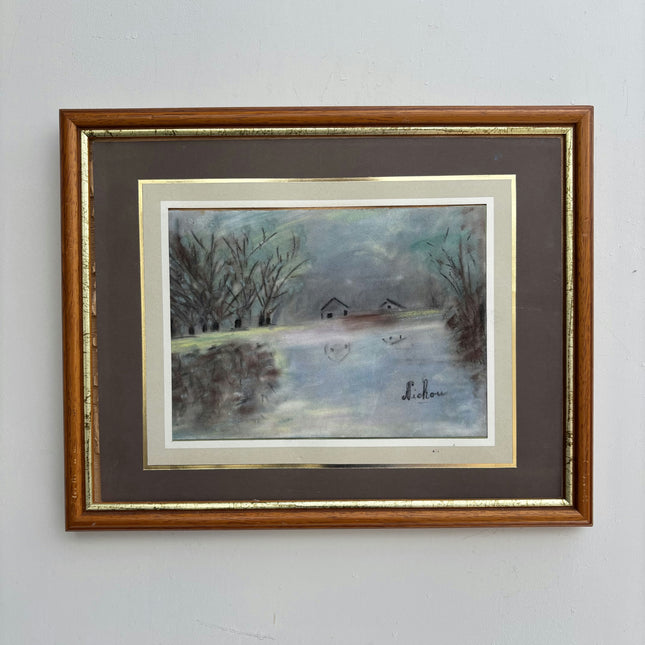 Classic Winter Landscape Oil Painting "Framed Painting" Original Small Art Holland Art Shop
