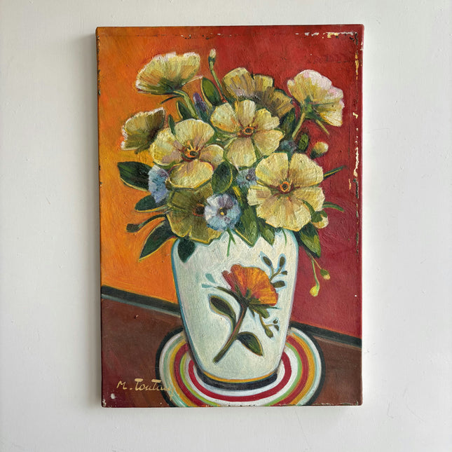 Elegant Floral Still Life Oil Painting "Flower Vase" Handcrafted Art Holland Art Shop