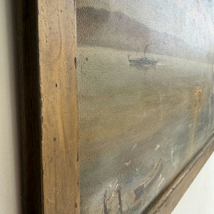Original Harbor Scene Oil Painting "Sailing Boat" Timeless Artwork Holland Art Shop