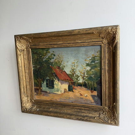 Elegant Farm Oil Painting "Country Cottage" Timeless Art Holland Art Shop