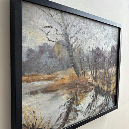 Classic Landscape Oil Painting "Leafless Tree" Original Artwork Holland Art Shop