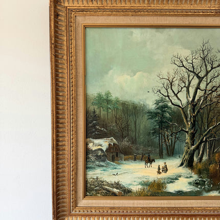 Intriguing Oil Painting Winter Landscape "Snowy Pathway" Traditional Large Art Holland Art Shop