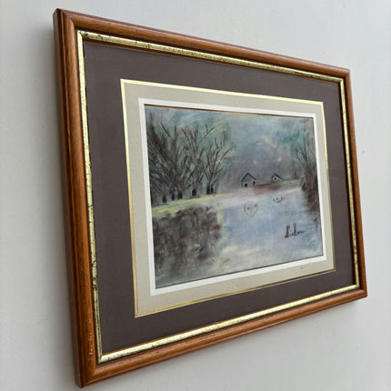 Classic Winter Landscape Oil Painting "Framed Painting" Original Small Art Holland Art Shop