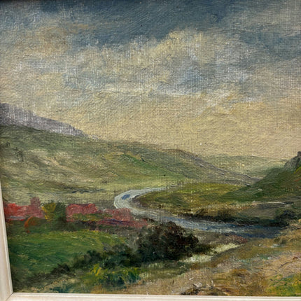 Elegant Landscape Oil Painting "Winding River" Authentic Small Art Holland Art Shop