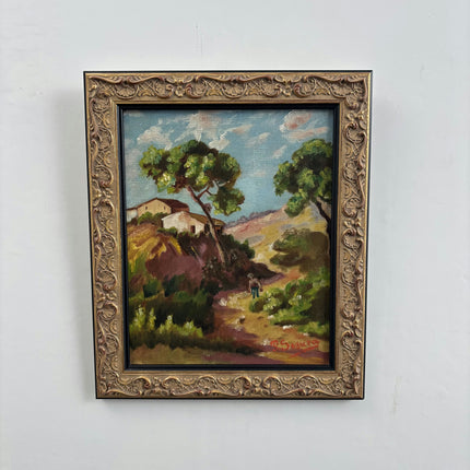 Original Landscape Oil Painting "Country Path" Vintage Small Artwork Holland Art Shop