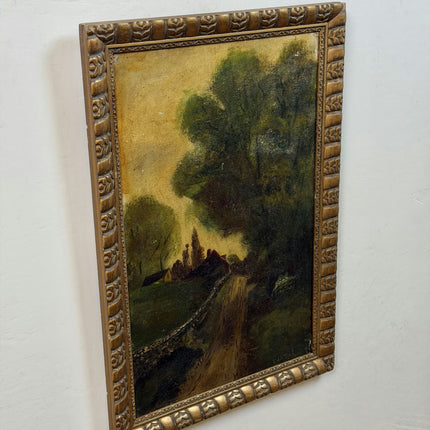 Antique Landscape Oil Painting "Country Road" Original Art Holland Art Shop