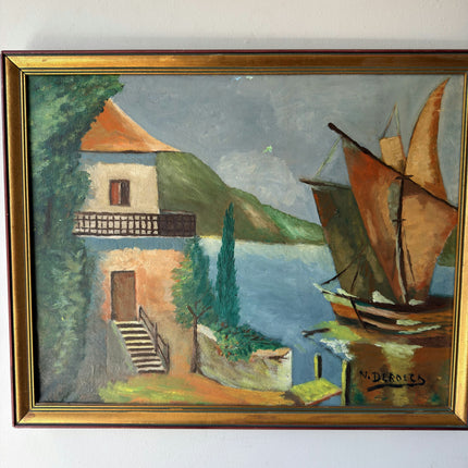 Intriguing Oil Painting Landscape "Sailing Ship" Classic Medium Artwork Holland Art Shop