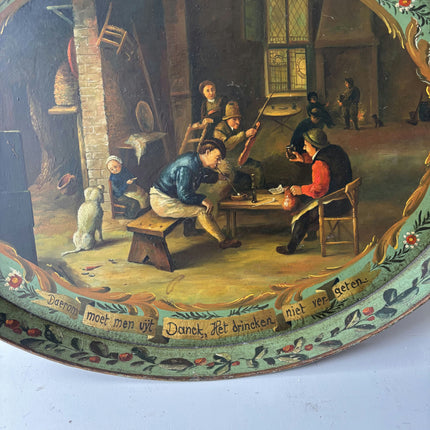 19th Century Antique Figurative Oil Painting "Wooden Tray" Art Holland Art Shop