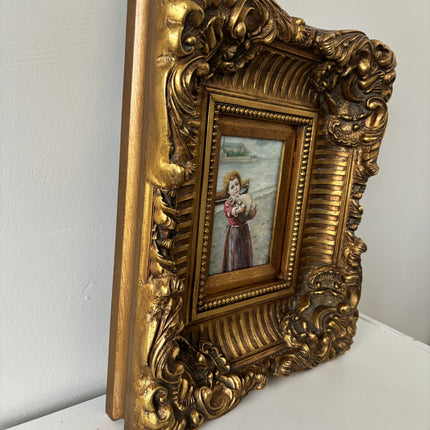 Expressive Portrait Oil Painting "Man HoldingFrame" Classic Artwork Holland Art Shop