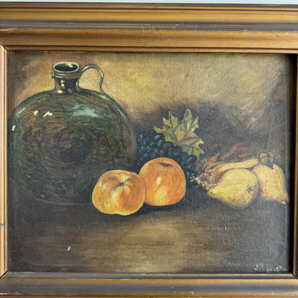 Classic Still Life Oil Painting "Fruit Jug" Detailed Artwork Holland Art Shop