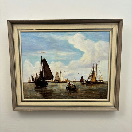 Expressive Seascape Oil Painting "Artist Signature" Authentic Artwork Holland Art Shop