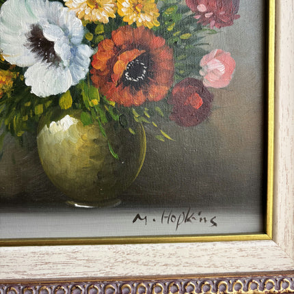 Rustic Floral Still Life Oil Painting "Floral Bouquet" Timeless Small Art Holland Art Shop