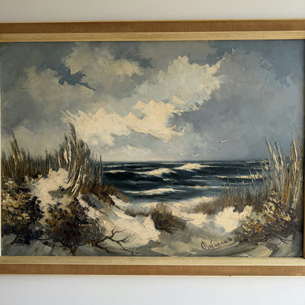 Traditional Seascape Oil Painting "Flying Seagulls" Expressive Large Art Holland Art Shop