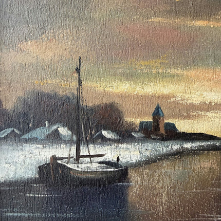 Refined Winter Landscape Oil Painting "Framed Painting" Classic Small Art Holland Art Shop
