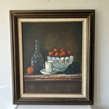 Expressive Still Life Oil Painting "Fruit Bowl" Refined Large Artwork Holland Art Shop