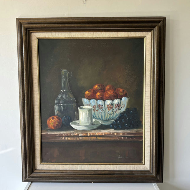Expressive Still Life Oil Painting "Fruit Bowl" Refined Large Artwork Holland Art Shop
