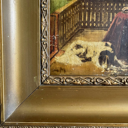 Elegant Figurative Oil Painting "Gilded Frame" Vintage Art Holland Art Shop