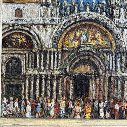 Elegant Cityscape Oil Painting "Venetian Basilica" Original Small Artwork Holland Art Shop