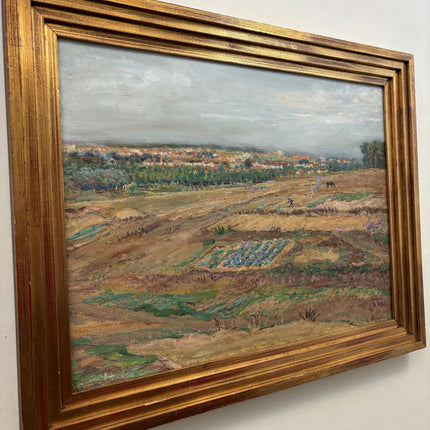 Detailed Landscape Oil Painting "Wheat Field" Handcrafted Artwork Holland Art Shop