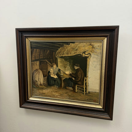 Detailed Oil Painting "Wooden Frame" Refined Large Artwork Holland Art Shop