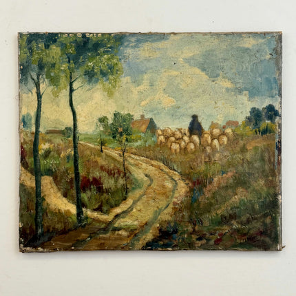 Refined Landscape Oil Painting "Country Path" Original Artwork Holland Art Shop