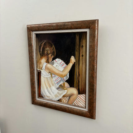 Traditional Still Life Oil Painting "Girl Reading" Timeless Artwork Holland Art Shop