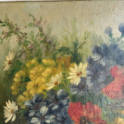19th Century Antique Floral Still Life Oil Painting "Flower Vase" Artwork Holland Art Shop