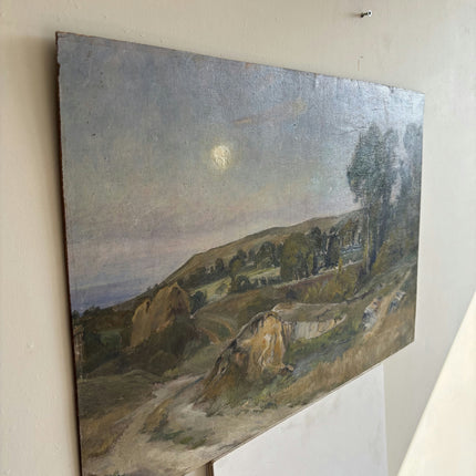 1945 Landscape Oil Painting "Rolling Hills" Art Holland Art Shop