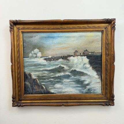 Authentic Seascape Oil Painting "Canvas Back" Classic Large Art Holland Art Shop