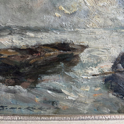 Handcrafted Seascape Oil Painting "Framed Painting" Elegant Small Artwork Holland Art Shop