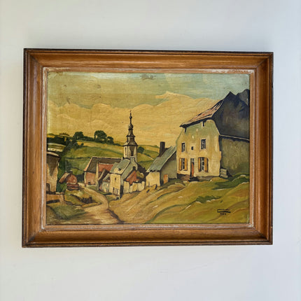 Authentic Scenery Oil Painting "Village Church" Classic Art Holland Art Shop