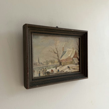 Rustic Winter Landscape Oil Painting "Framed Painting" Refined Small Artwork Holland Art Shop
