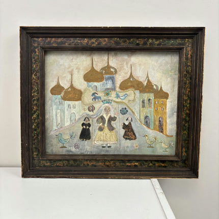 Authentic Figurative Oil Painting "Dome City" Refined Art Holland Art Shop