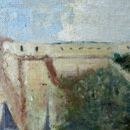 Striking Oil Painting Cityscape "Church Spire" Intriguing Medium Artwork Holland Art Shop
