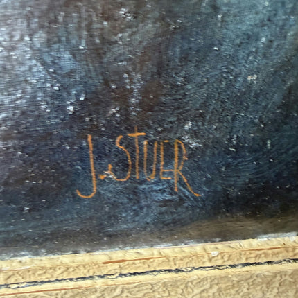 19th Century Antique Still Life Oil Painting "Graffiti Letters" Large Artwork Holland Art Shop