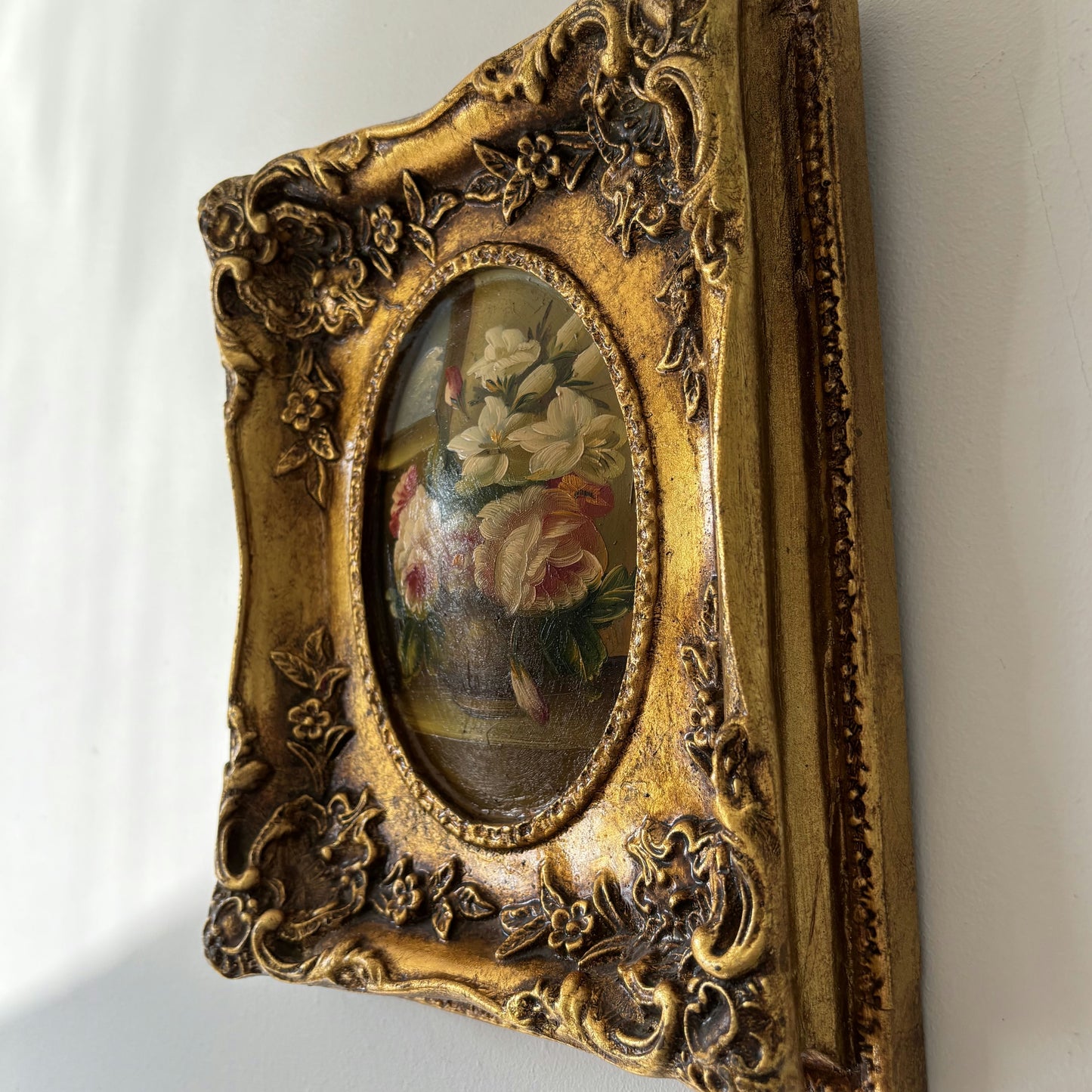 Traditional Flowery Still Life Oil Painting "Flower Vase" Fine Belgique Art