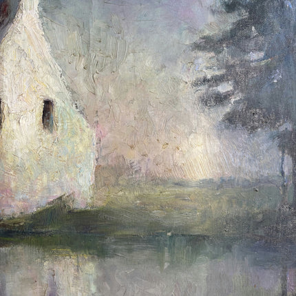 Original Landscape Oil Painting "Luminous House" Expressive Art Holland Art Shop