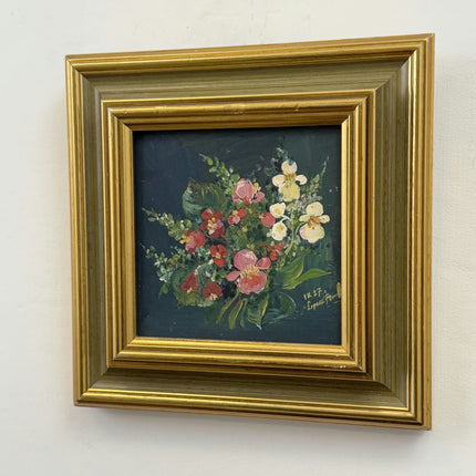 Expressive Floral Still Life Oil Painting "Flower Bouquet" Refined Small Art Holland Art Shop