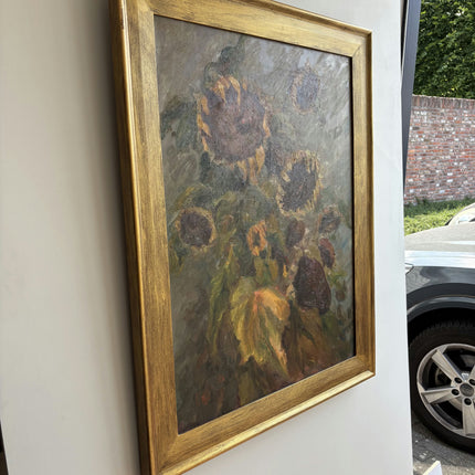 Timeless Floral Still Life Oil Painting "Drooping Sunflowers" Large Artwork Holland Art Shop