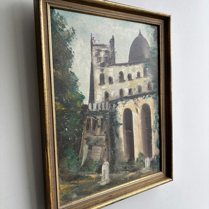 Detailed Cityscape Oil Painting "Stone Building" Elegant Artwork Holland Art Shop