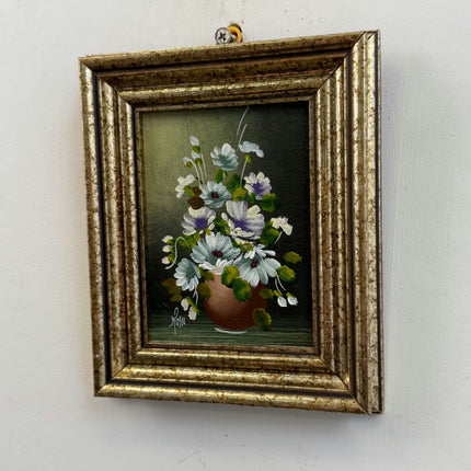 Timeless Floral Still Life Oil Painting "Flower Vase" Handcrafted Small Artwork Holland Art Shop