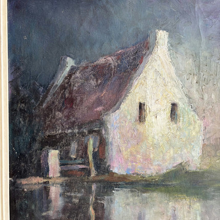 Original Landscape Oil Painting "Luminous House" Expressive Art Holland Art Shop