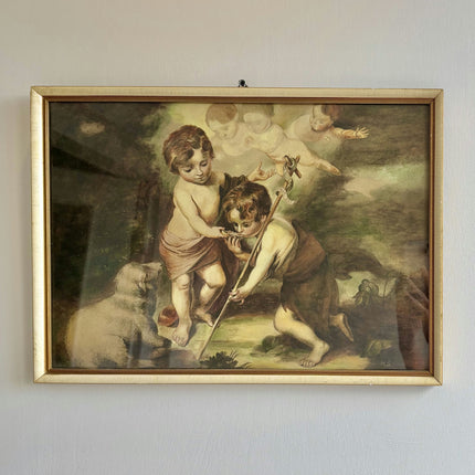 Refined Figurative Aquarel "Cherub Child" Elegant Artwork Holland Art Shop