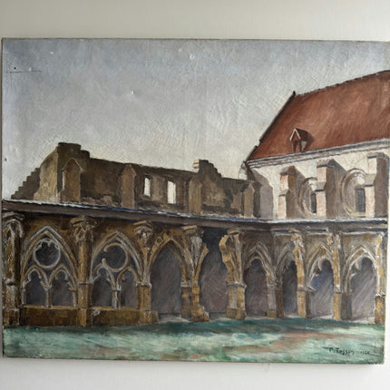 Classic Cityscape Oil Painting "Gothic Facade" Handcrafted Artwork Holland Art Shop