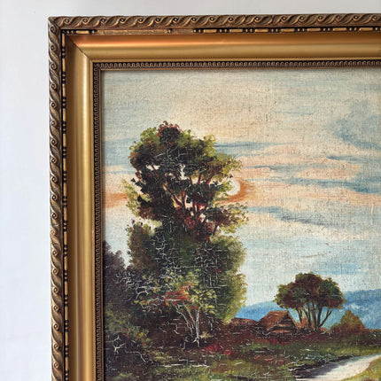 Vintage Landscape Oil Painting "Lone Tree" Traditional Art Holland Art Shop