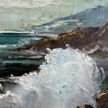 Refined Seascape Oil Painting "Ocean Painting" Detailed Small Artwork Holland Art Shop