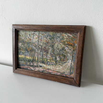Expressive Landscape Oil Painting "Row Of Trees" Elegant Small Art Holland Art Shop