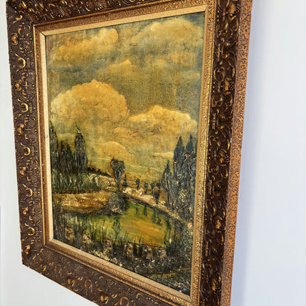 Original Landscape Oil Painting "Gilded Frame" Timeless Artwork Holland Art Shop